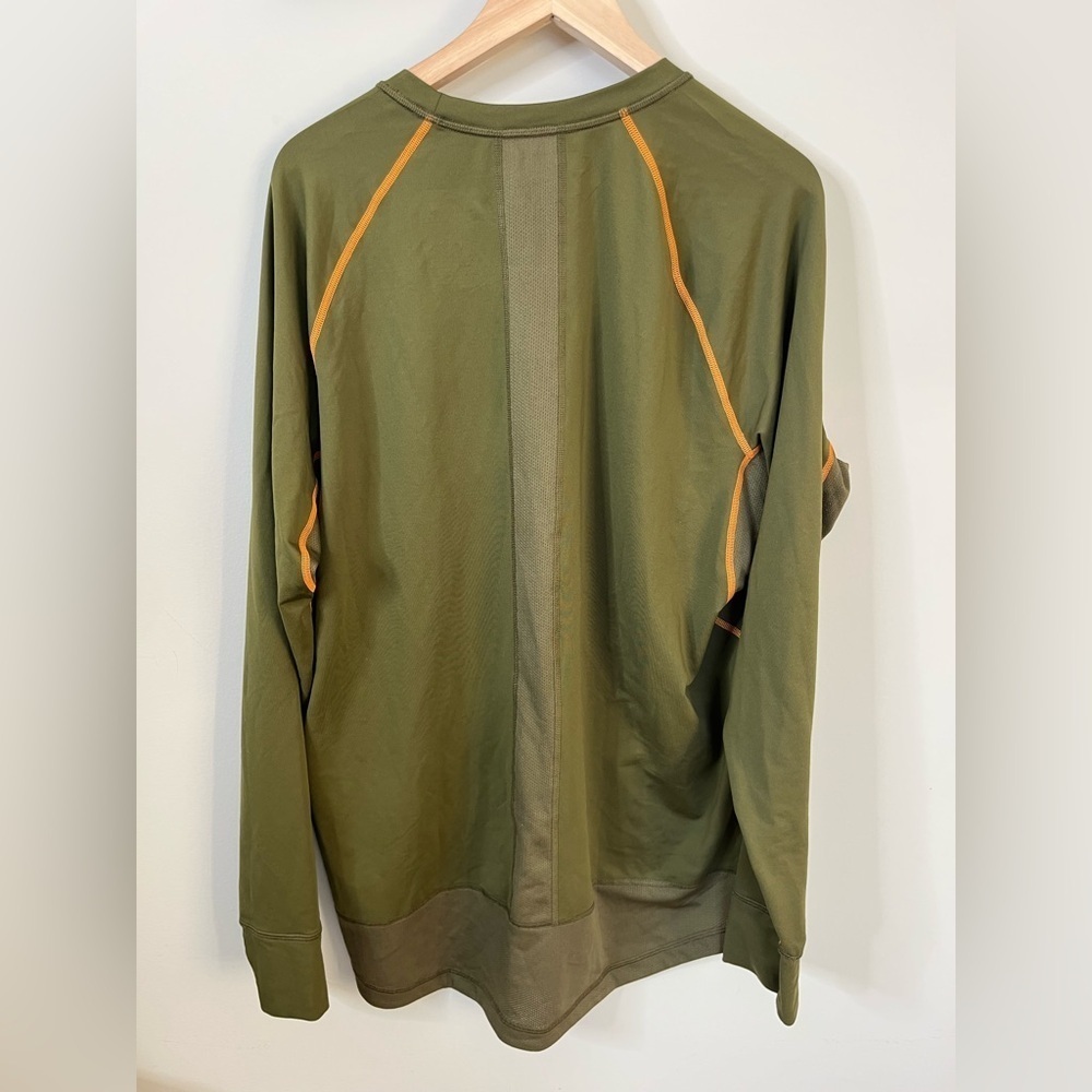 Alaskan Hardgear Athletic Long Sleeve Top Size XL Green with Orange Trim - Picture 2 of 7
